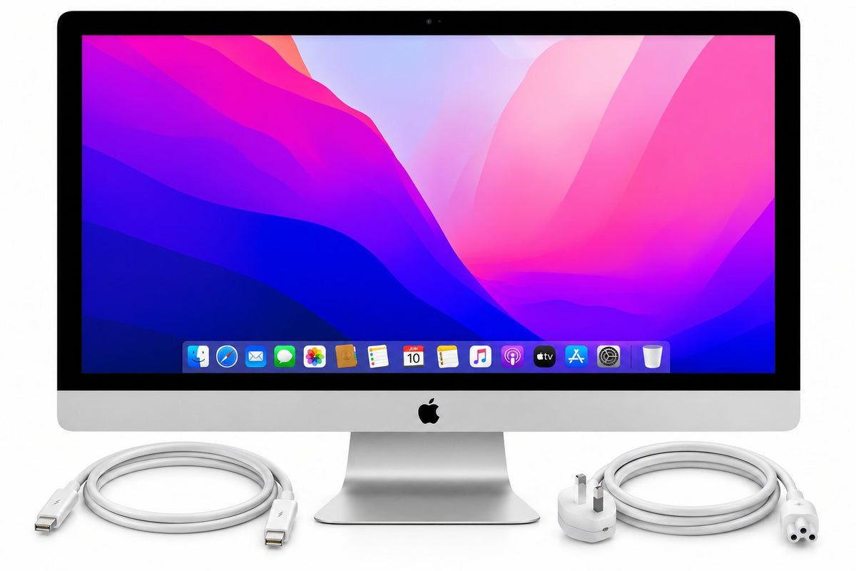 Illustrative image of Apple Thunderbolt Display A1407 27-inch, complete monitor and cables