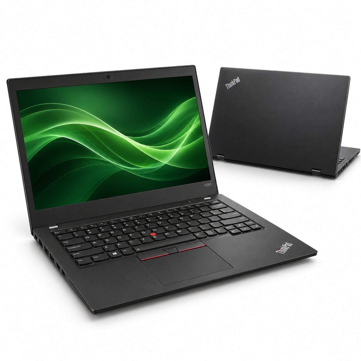 Lenovo ThinkPad X280 renewed laptop front and back view
