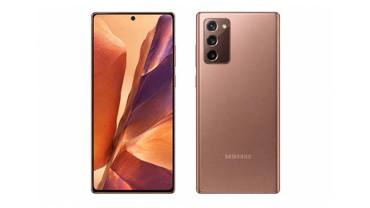 Samsung Galaxy Note 20 Mystic Bronze front and back