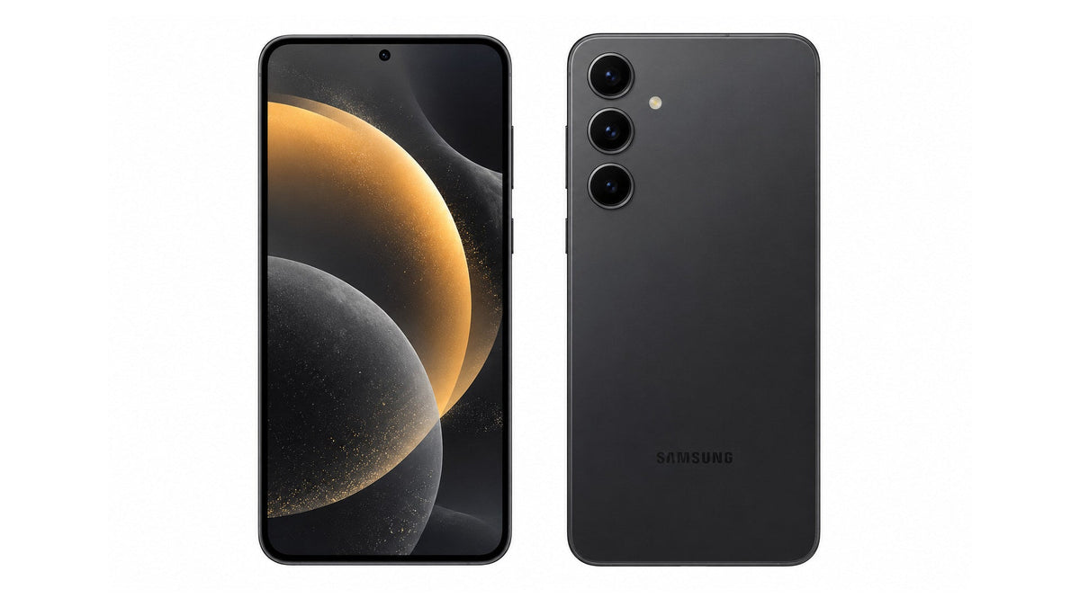Samsung Galaxy S24+ Amber Yellow front and back