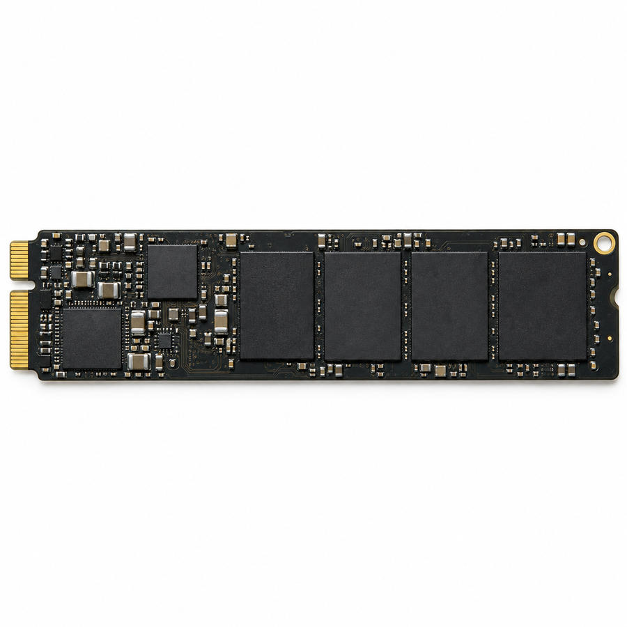 Generated illustration of a 64GB SSD blade for the A1465 Mid-2012 listing; actual component layout may vary