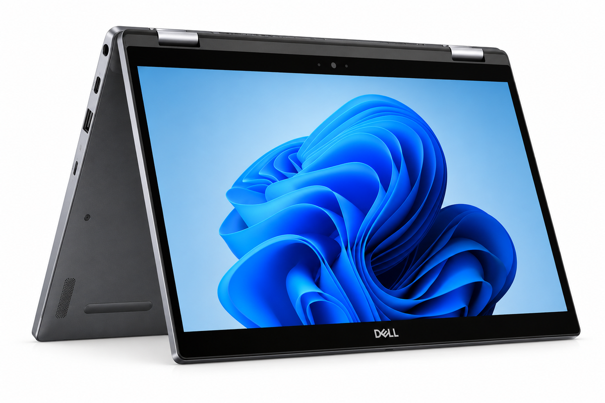 Dell Latitude 7440 2-in-1 renewed business laptop tent view