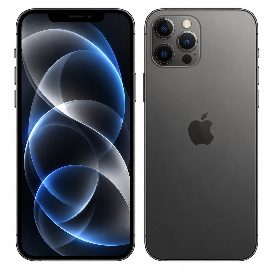 Front and rear view: Apple iPhone 12 Pro Max 256GB 5G Graphite With FaceTime International Version Renewed