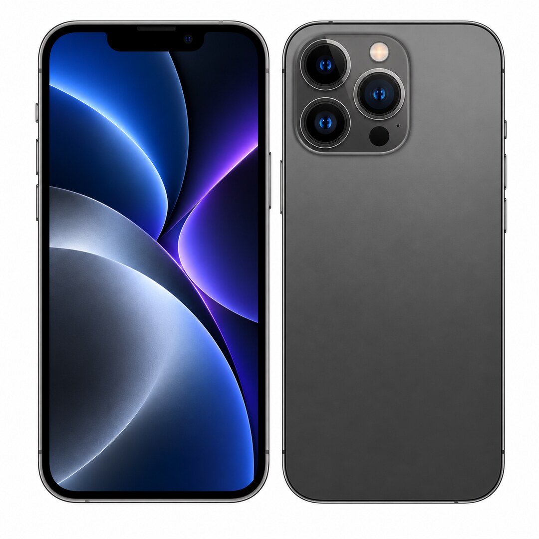 Front and rear view: Apple iPhone 13 Pro 256GB 5G Graphite With FaceTime International Version Renewed