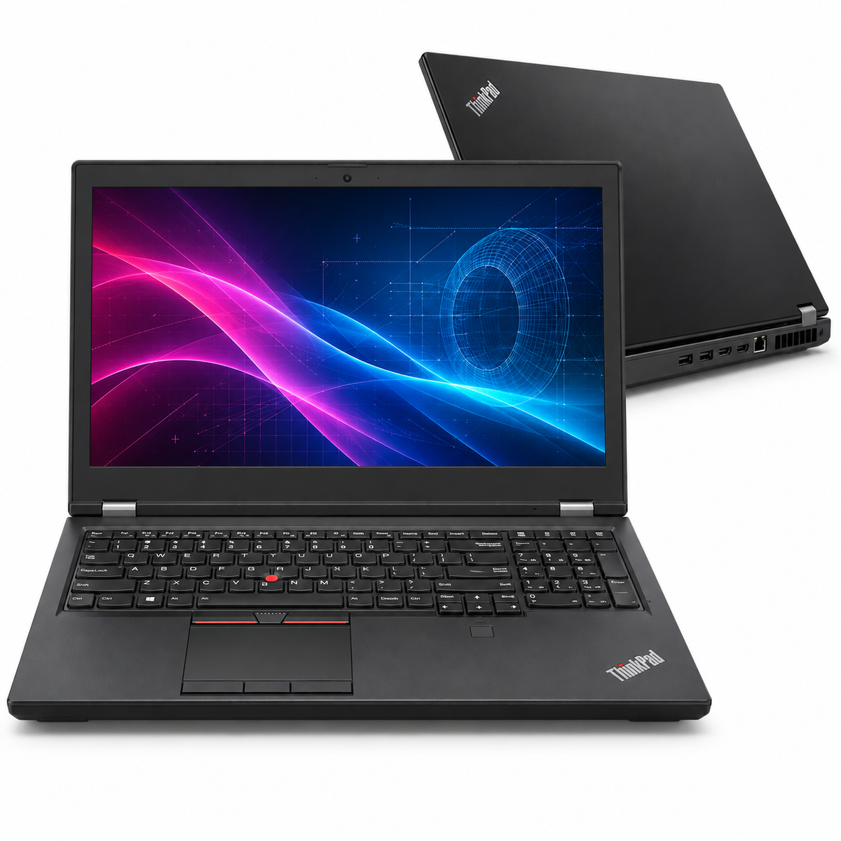 Lenovo ThinkPad P14s Gen 1 renewed workstation front and back view