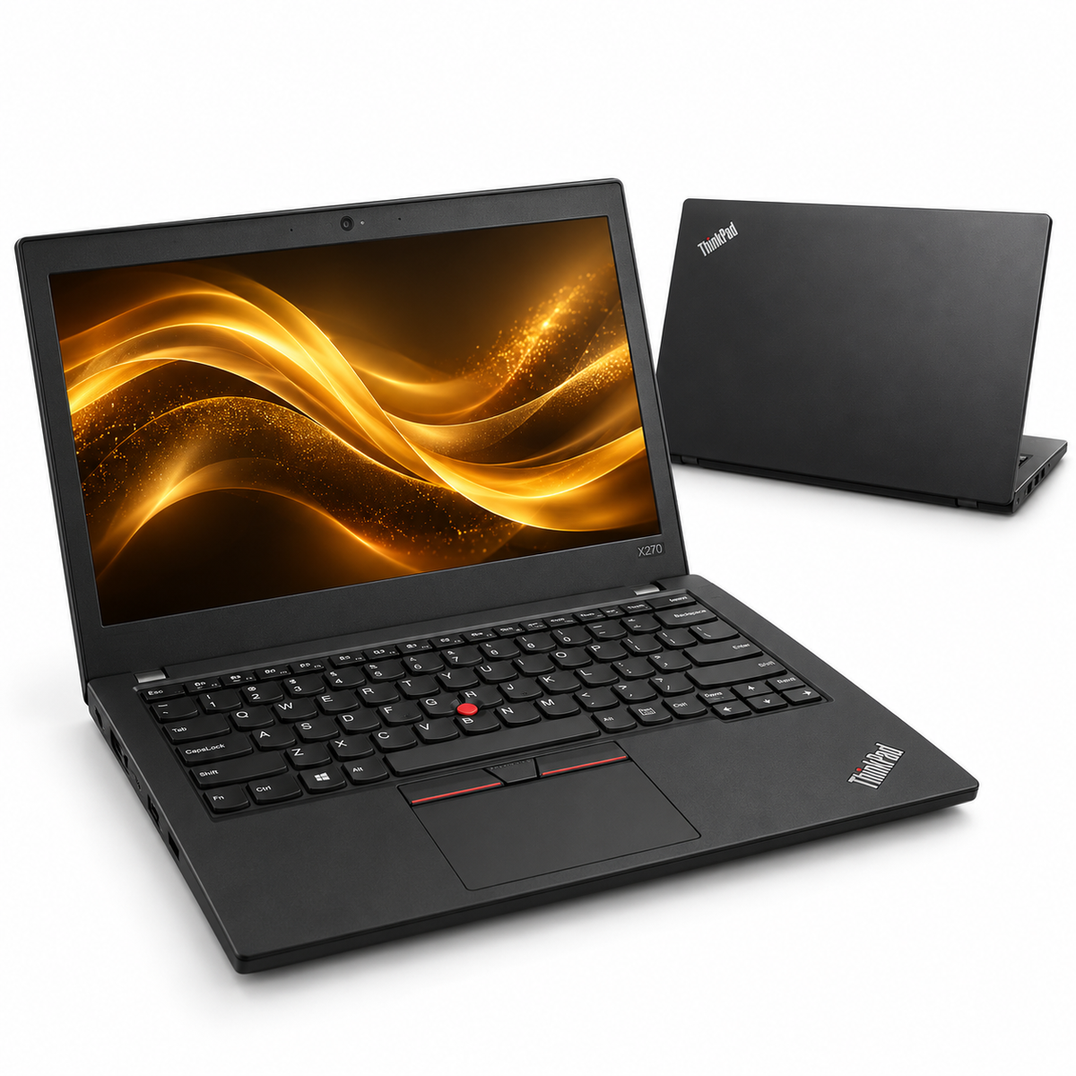 Lenovo ThinkPad X270 renewed laptop front and back view