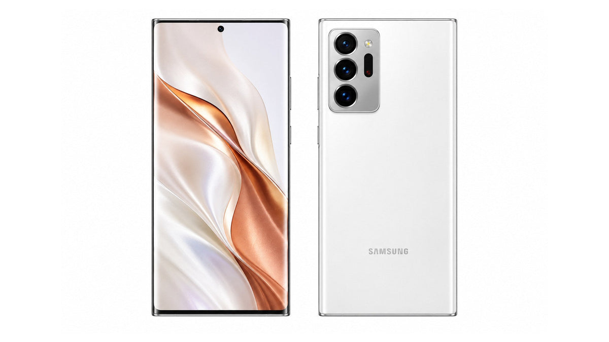 Samsung Galaxy Note 20 Ultra Mystic White front and back