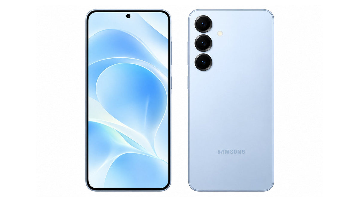 Samsung Galaxy S25 Icy Blue front and back