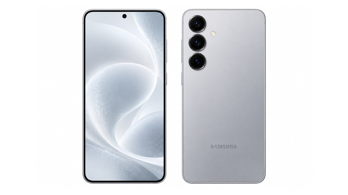 Samsung Galaxy S25 Silver Shadow front and back